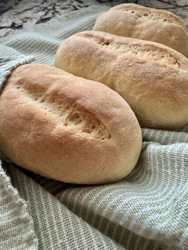 half fresh milled flour hoagie rolls